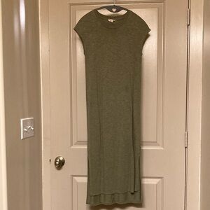 Madewell Green Crew Neck T-Shirt Dress- Size XS